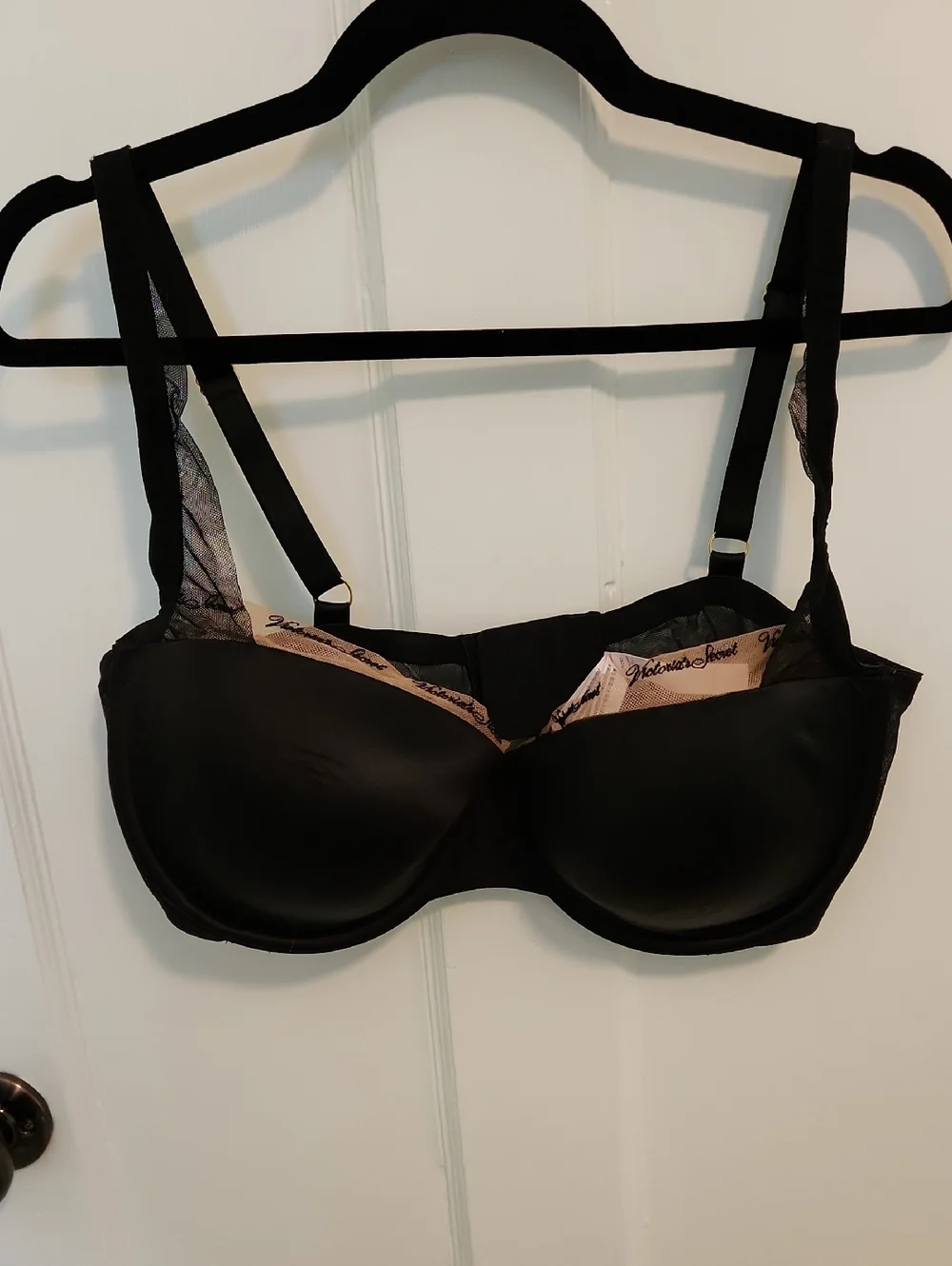 Victoria's Secret Black Balconette Bra with Nude Lining - Picture 1 of 5